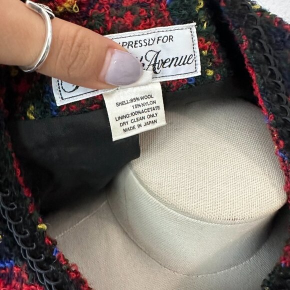 Saks 5th Ave CHANEL Style Plaid Wool Jacket - Picture 4 of 4